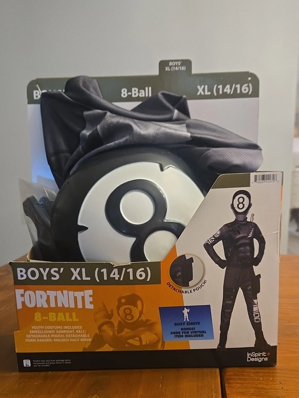 Fortnite 8-Ball Boys XL (14/16) Costume NWT